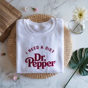 White Dr Pepper Sweatshirt